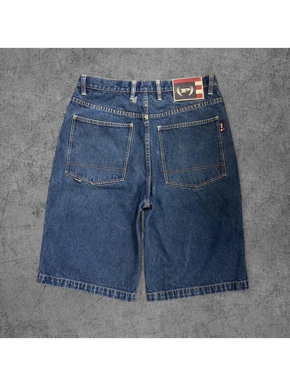 Y2K Dark Wash Phat Farm Baggy Jorts